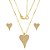 Conjunto Coração Cravejado com Zirconias - Conjunto Inteiro - Imagem 2