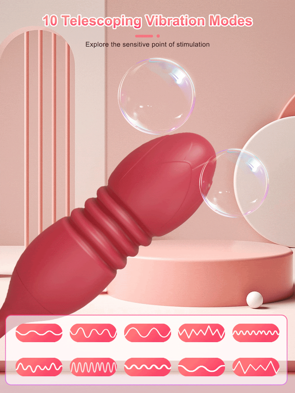 Hortensia SI - Rosa Sugador de Clitóris com introdução - 10 modos de Pulsação e Vai e vem - Imagem 1