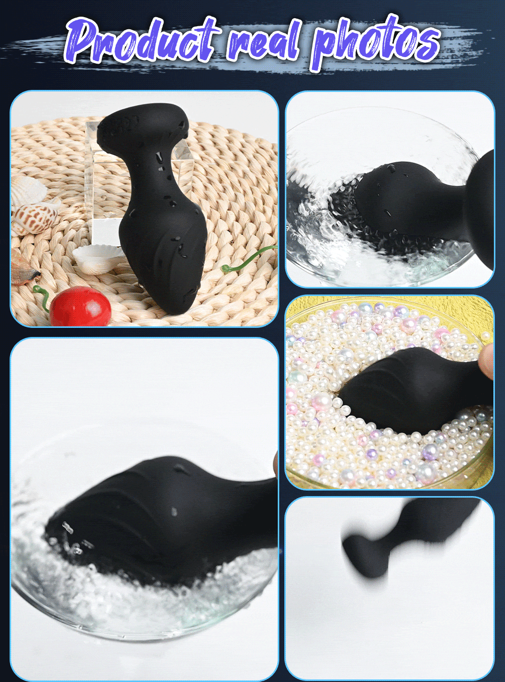 Plug anal de silicone 9 modos de vibrador por app - Imagem 6