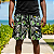 Shorts Tactel Estampado Masculino Preto com detalhes Verde - Imagem 5