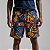 Shorts Tactel Estampado Masculino Azul com detalhes - Imagem 1