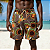 Shorts Tactel Estampado Masculino Marron e Laranja - Imagem 3