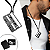 Colar de couro - Fita K7 Preto - Imagem 1