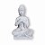 Buda Decorativo em Cimento Mãos no Coração - Imagem 1