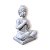 Buda Decorativo em Cimento Mãos no Coração - Imagem 2
