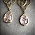Brinco longo Quartzo Rosa ouro - Imagem 2