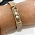 PULSEIRA EM COURO NUDE ALFINETE. - Imagem 2