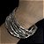 Pulseira SARAH Canutilhos Quadrados Fashion Oito Fios Fecho Imã. - Imagem 4