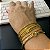 Pulseira Canutilhos Alongados Banhado a Ouro WENDY Oito Fios com Fecho Imã - Imagem 3