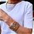 PULSEIRA EM COURO, PIZZA ZIRCÔNIAS. - Imagem 3