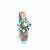 PULSEIRA EM COURO FLOR, ZIRCÔNIAS COLORIDAS. - Imagem 1