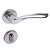 Conjunto Fechadura 610 Zamac Externa Cromado Acetinado - Imagem 1