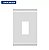 TRAMONTINA LIZ PLACA 4X2 1 POSTO VERTICAL BRANCO - Imagem 1