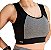 TOP FITNESS INVERTED c/ ALÇA GROSSA PRETO E CINZA - Imagem 2