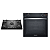 Cooktop 5 Bocas Continental a Gás de Vidro Temperado Preto + Forno de Embutir a Gás Continental 80L com TOPLimpaFácil (KC5GP+OC8GM) - Imagem 1