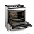 Fogão 5 bocas Electrolux Cinza Efficient com Mesa Inox, PerfectCook e VaporBake (FE5IC) - Imagem 3