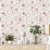 Papel de Parede Adesivo Vinil Autocolante Sala Cozinha Floral Rosa Linho - Imagem 2
