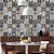 Papel de Parede Adesivo Vinil Sala Cozinha Banheiro Azulejos Português Marrom e Azul - Imagem 2