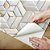 Papel de Parede Adesivo Vinil Lavável Geométrico Gold Gesso 3D Dourado Sala Quarto Cozinha - Imagem 4