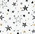 Papel de Parede Adesivo Vinil De Sala Estrela Dourado Preto - Imagem 2
