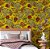 Papel de Parede Adesivo Vinil Sala Caveiras Mexicana Amarelo - Imagem 1