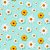 Papel de Parede Adesivo Vinil Flor Margaridas Jardim Turquesa Sala Quarto Cozinha - Imagem 3
