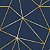 Papel de Parede Adesivo Vinil Zara Azul Marinho Gold Elegante Sala Quarto - Imagem 3