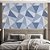 Papel de Parede Adesivo Vinil Zara Tom Azul E Prata Elegante Sala Quarto - Imagem 1