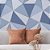 Papel de Parede Adesivo Vinil Zara Tom Azul E Prata Elegante Sala Quarto - Imagem 2