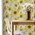 Papel de Parede Adesivo Vinil Girassois Amarelo Aquarela Vintage Cozinha Lavabo - Imagem 1