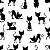 Papel de Parede Adesivo Vinil Gatinho Cat Preto Fofo Quarto Sala - Imagem 3