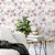 Papel de Parede Adesivo Vinil Sala Flores Tons Lilas Rosa - Imagem 1