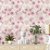 Papel de Parede Adesivo Vinil Sala Flores Tons Lilas Rosa - Imagem 2