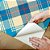 Papel de Parede Adesivo Vinil Xadrez Azul Bege Textura Losango Quarto Bebe - Imagem 4