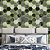 Papel de Parede Adesivo Vinil Hexágono Colmeia Color Cinza e Verde Moderno Quarto Menino - Imagem 1