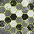 Papel de Parede Adesivo Vinil Hexágono Colmeia Color Cinza e Verde Moderno Quarto Menino - Imagem 3