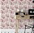 Papel de Parede Adesivo Vinil Rosa Floral Romântico Vintage Quarto Sala - Imagem 1