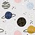 Papel de Parede Adesivo Vinil Universo Planeta Lua Abstrato Quarto Menina - Imagem 3