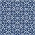 Papel de Parede Adesivo Vinil Arabesco Provençal Mandala Azul Branco Cozinha Quarto - Imagem 3