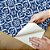 Papel de Parede Adesivo Vinil Arabesco Provençal Mandala Azul Branco Cozinha Quarto - Imagem 4