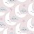 Papel de Parede Adesivo Vinil Lua Nuvem Estrelas Rosa Quarto Menina Infantil - Imagem 3