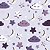 Papel de Parede Adesivo Vinil Nuvem Lua Estrela Roxo Quarto Infantil Meninas - Imagem 3