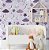 Papel de Parede Adesivo Vinil Nuvem Lua Estrela Roxo Quarto Infantil Meninas - Imagem 1