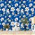 Papel de Parede Adesivo Vinil Flor Margarida Pintura Azul Aquarela Sala Quarto - Imagem 2