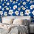Papel de Parede Adesivo Vinil Flor Margarida Pintura Azul Aquarela Sala Quarto - Imagem 1