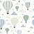Papel de Parede Adesivo Vinil Balões Nuvens Céu Azul Quarto Infantil Bebe - Imagem 3