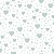 Papel de Parede Adesivo Vinil Corações Verde Branco Quarto Infantil - Imagem 3