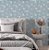 Papel de Parede Adesivo Vinil Provençal Arabesco Flores Azul Claro Quarto Sala Cozinha - Imagem 2