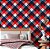 Papel de Parede Adesivo Vinil Xadrez Vermelho E Azul Quarto Menino - Imagem 1