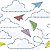 Papel de Parede Adesivo Vinil Nuvens Avião Papel Quarto Infantil Bebe - Imagem 3